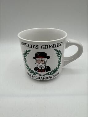 Vintage World’s Greatest Grandfather Mug Japan Novelty Coffee Cup Gift GGPa